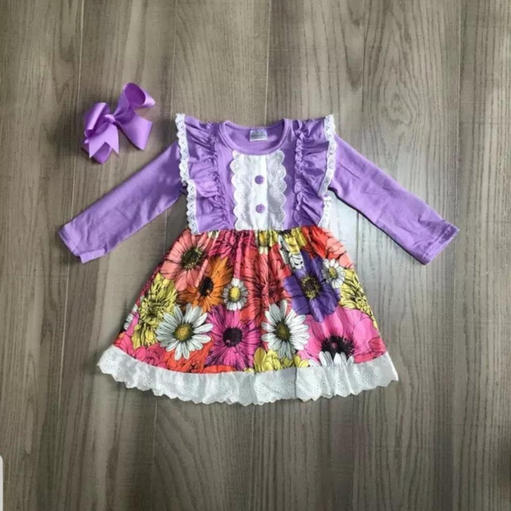 Girls Boutique Lavender and Lace dress  (NEW)